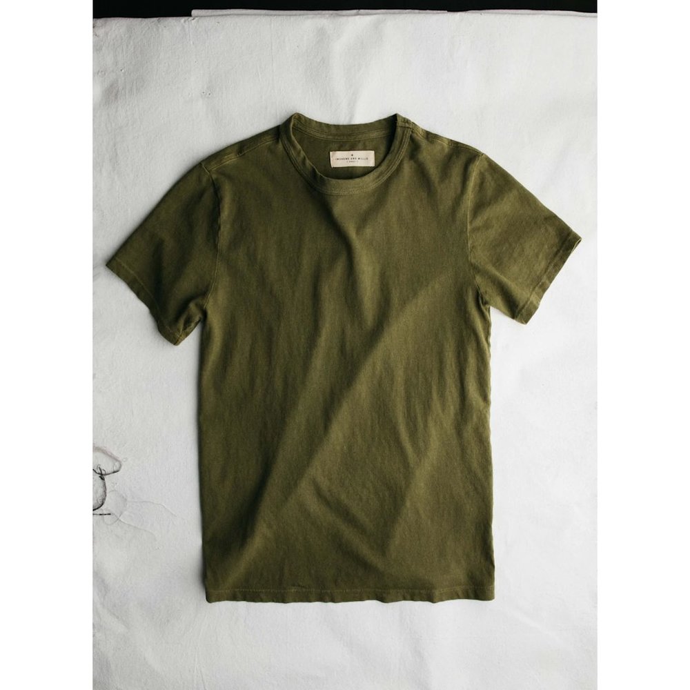 [Imogene + Willie] Olive Knit Midweight Crew